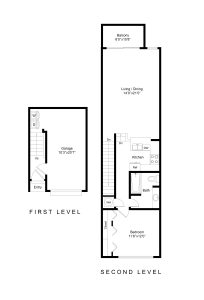 floor plan for a two bedroom apartment at The Palm Haven