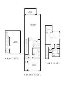 floor plan for the two bedroom apartment at The Palm Haven